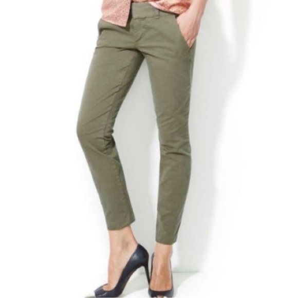 J. CREW GREEN CROPPED ANDIE CHINO PETITE PANTS!! - Picture 3 of 14